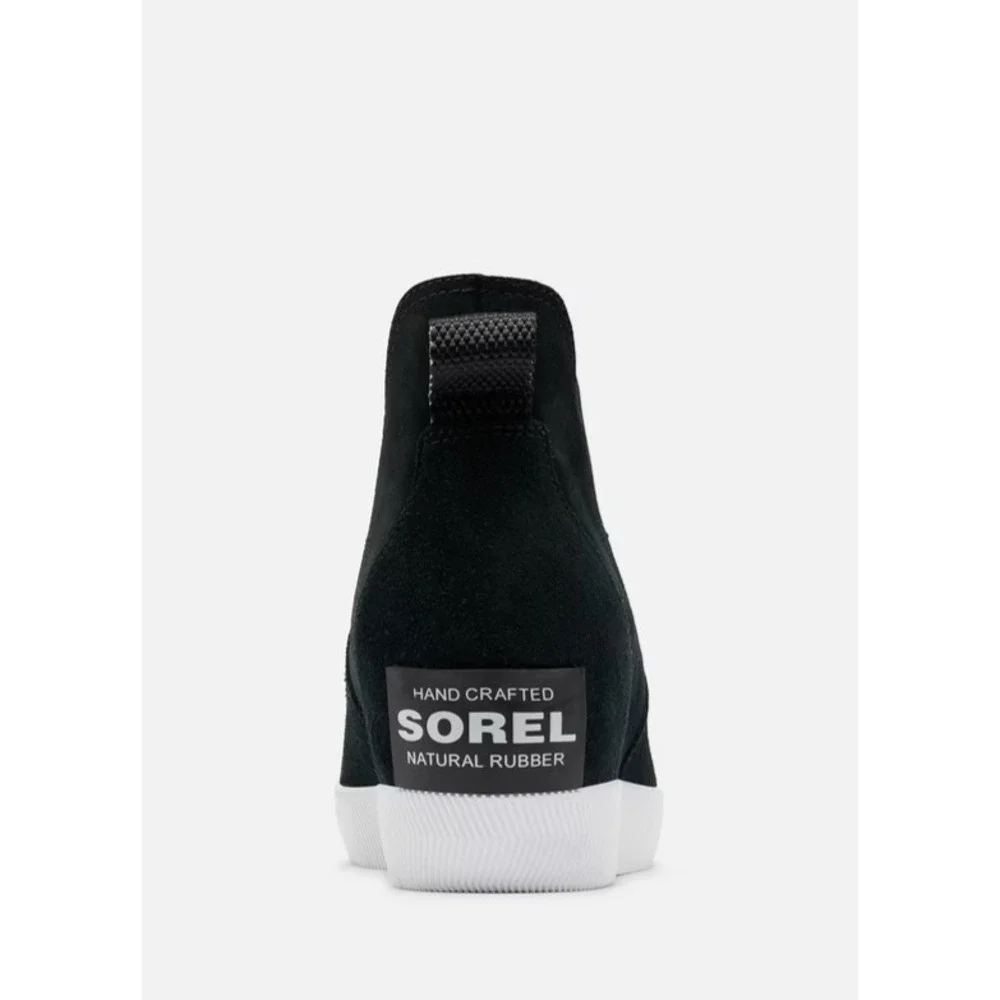 SOREL® (Women's 6)‎ Out N About™ Waterproof Slip-On Wedge Bootie in Black/White